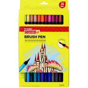 CAMLIN KOKUYO FLEXIBLE NIB SKETCH PEN SHADES 24 BRUSH PEN (MULTICOLOR)